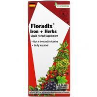 Gaia Herbs, Floradix, железо и травы, жидкая растительная добавка, 250 мл (8,5 жидк. Унции)