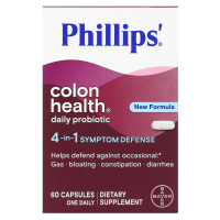 Phillip's, Ежедневный пробиотик Colon Health, 60 капсул