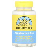 Nature's Life, монолаурин и цинк, 90 капсул