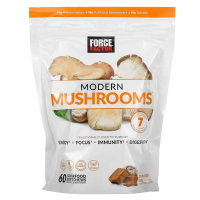 Force Factor, Modern Mushrooms ™, булочка с корицей, 60 жевательных таблеток