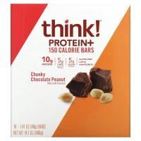 Think Thin, Батончик с протеином и клетчаткой, шоколад и арахис, 10 батончиков, 1,41 унц. (40 г) каждый