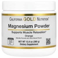 California Gold Nutrition, Магний в растворимом порошке, со вкусом апельсина, 373 г (13,1 унций)