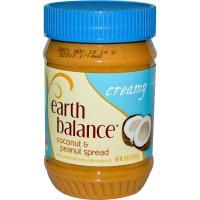 Earth Balance, Кокосово-арахисовая паста, сливочная, 16 унций (453 гр)