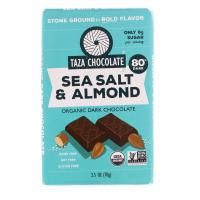 Taza Chocolate, Organic Dark Chocolate, Sea Salt & Almond, 2.5 oz (70 g)
