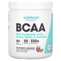 Nutricost, Для женщин, BCAA, клубничный лимонад, 330 г (11,6 унции)