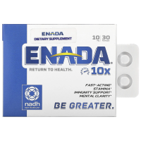 ENADA, Энергизирующий высокоэффективный кофермент, 10 мг, 30 лепешек