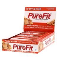 Purefit, Premium Nutrition Bars, Хрустящие Ириски с Арахисовым Маслом, 15 батончиков по 2 унции (57 г) каждый