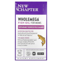 New Chapter, Wholemega, Prenatal, 500 мг, 90 гелевых капсул