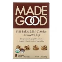 MadeGood, Мягкое мини-печенье, шоколадная крошка, 5 порционных пакетиков, 24 г (0,85 унции)