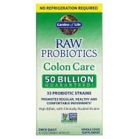 Garden of Life, Сырые пробиотики, Colon Care, 30 вегетарианских капсул