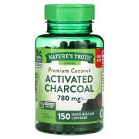 Nature's Truth, Vitamins, кокосовый активированный уголь премиального качества, 780 мг, 150 капсул с быстрым высвобождением (260 мг в 1 капсуле)