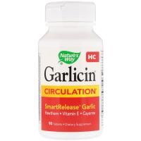 Nature's Way, Garlicin HC, для кровообращения, без запаха, 90 таблеток