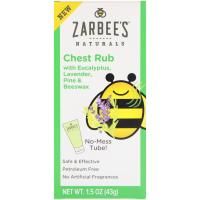 Zarbee's, Naturals, мазь для груди с эвкалиптом, лавандой, хвоей и пчелиным воском, 1,5 унц. (43 г)
