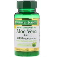 Nature's Bounty, Гель алоэ вера, эквивалент 5000 мг, 100 мягких таблеток ускоренного высвобождения