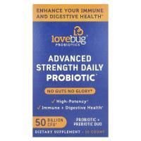 LoveBug Probiotics, Advanced Strength, пробиотик для ежедневного приема, 50 млрд КОЕ, 30 штук