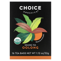 Choice Organic Teas, Улунг Чай 16 чайных пакетиков, 1.1 унции (32 г)