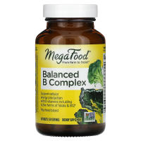 MegaFood, Сбалансированный комплекс витаминов В (Balanced B Complex), 60 таблеток