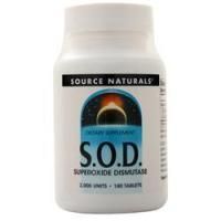 Source Naturals, S.O.D. Супероксиддисмутаза 180 таблеток