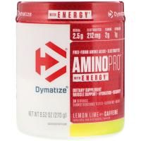 Dymatize Nutrition, AminoPro с энергией, лимон и лайм с кофеином, 9,52 унц. (270 г)