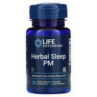 Life Extension, Herbal Sleep PM, 30 вегетарианских капсул