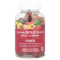 California Gold Nutrition, жевательная клетчатка, с натуральным вкусом ежевики, персика и малины, 90 вегетарианских жевательных таблеток