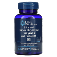 Life Extension, Enhanced Super Digestive Enzymes with Probiotics, 60 Vegetarian Capsules