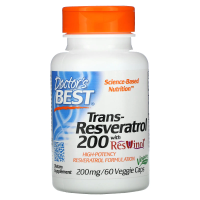 Doctor's Best, Trans-Resveratrol with Resvinol, 200 mg, 60 Veggie Caps