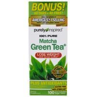Purely Inspired, Чистый зеленый чай матча, 100 легких для глотания вегетарианских таблеток