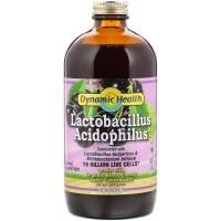 Dynamic Health  Laboratories, Lactobacillus Acidophilus, Made with Organic Black Cherry Juice Concentrate, 16 fl oz (473 ml)
