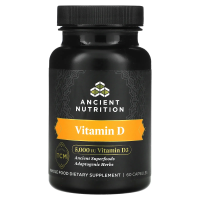 Ancient Nutrition, витамин D, 5000 МЕ, 60 капсул