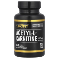 California Gold Nutrition, Спорт, ацетил-L-карнитин, 500 мг, 60 вегетарианских капсул