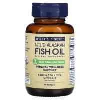 Wiley's Finest, Аляскинский рыбий жир, миникапсулы (легко проглатываемые), 450 мг, 60 мягких капсул