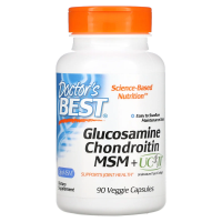 Doctor's Best, Глюкозамин хондроитин MSM + UC-II 90 капсул