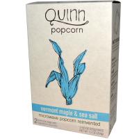 Quinn Popcorn, Попкорн для приготовления в микроволновой печи, Вермонтский кленовый сироп и морская соль, 2 пакета, 3.6 унций (102 г) каждый
