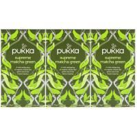 Pukka Herbs, Высококачественный чай маття, 3 пакета, по 20 пакетиков-саше с травяным чаем