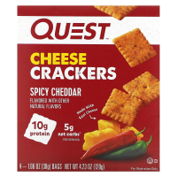 Quest Nutrition, Сырные крекеры, острый чеддер, 4 пакетика по 30 г (1,06 унции)