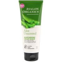 Avalon Organics, Увлажняющий крем для бритья, с алоэ, без запаха, 8 унций (227 мл)