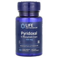 Life Extension, Пиридоксаль 5'-фосфатные капсулы, 100 мг, 60 вегетарианских капсул