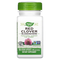 Nature's Way, Rрасный клевер, цветок/листья, 400 мг, 100 вегетарианских капсул
