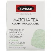 Swisse, Skincare, чай матча, очищающая глиняная маска, 70 г (2,47 унции)