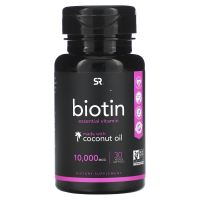 Sports Research, Biotin 10,000 mcg with Organic Coconut Oil, 30 Veggie Softgels
