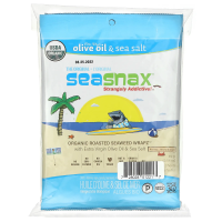 SeaSnax, "Classic" Olive, Roasted Seaweed Snack, Four Pack, 5 sheets (.54 oz) Each