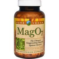 Pure Vegan, Mag 07, Очищающее средство для пищеварительной системы, насыщенное кислородом, 120 вегетарианских капсул