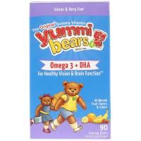 Hero Nutritional Products, Yummi Bears, Омега-3 + ДГК, натуральные фруктовые вкусы, 90 шт.
