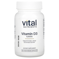 Vital Nutrients, Витамин D3, 5000 МЕ, 90 вегетарианских капсул