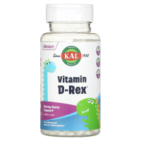 KAL, Vitamin D-Rex, Bubblegum, 400 МЕ, 90 жевательных таблеток