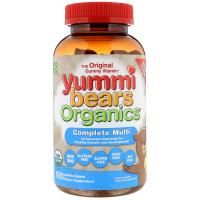 Hero Nutritional Products, Yummi Bears Organics, Полноценные мультивитамины, Органическая клубника, Апельсин и ананас, 180 вкусных мишек