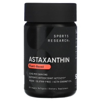 Sports Research, Астаксантин из кокосового масла, сильное действие, 12 мг, 60 мягких вегетарианских таблеток