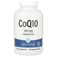 Lake Avenue Nutrition, коэнзим Q10, класса USP, 100 мг, 360 растительных капсул