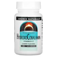 Source Naturals, HydroxoCobalamin Vitamin B12 Cherry Flavored Lozenge, 1mg, 120 tablets